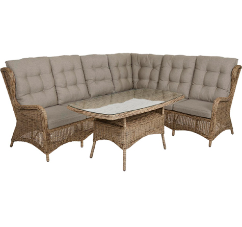 Looms Rattan Gartenmöbel Pforzheim - Rattan Ecksofa Rosita