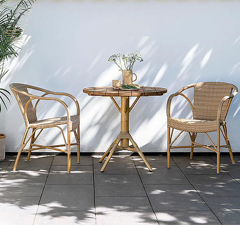Loom Rattan Gartenmöbel Pforzheim - Rattan Stuhl Madeleine exterior