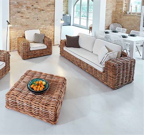 Looms Rattan Möbel Pforzheim - Rattan Sofa Savana