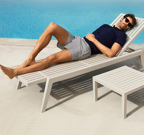 Looms Lloyd Loom Möbel Pforzheim - Sonnenliege Spritz