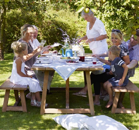 Looms Rattan Gartenmöbel - Teakholz Tisch George