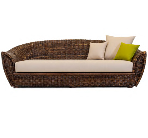 Looms Rattan Möbel Pforzheim - Rattan Sofa Retro