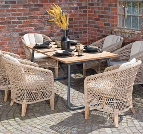 Looms Rattan Möbel Pforzheim - Draussen Essen - Rattan Sessel Long Beach