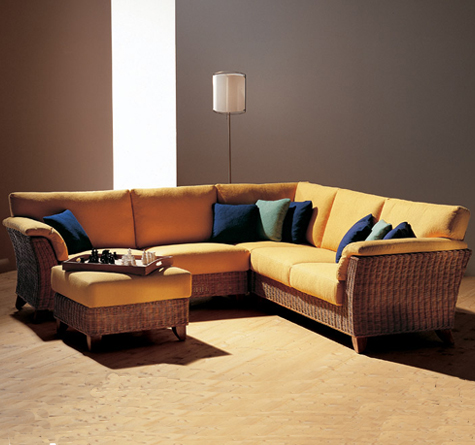 Rattan Sofa Wohnzimmer