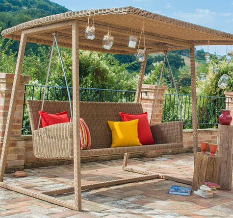 Looms Rattan Gartenmöbel Pforzheim - Hollywoodschaukel - Dondolo