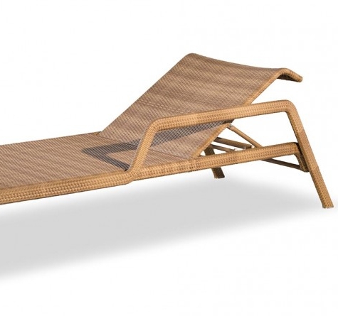 Looms Rattan Gartenmöbel Pforzheim - Rattan Sonnenliege modern - Lampu