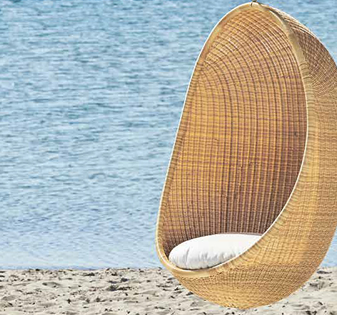 Looms Rattan Gartenmöbel Pforzheim - Hängesessel Egg