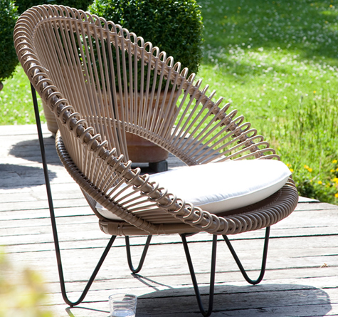 Looms Rattan Gartenmöbel Pforzheim - Rattan Lounger Roy Cocoon