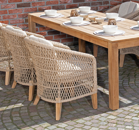 Looms Rattan Möbel Pforzheim - Draussen Essen - Rattan Sessel Long Beach