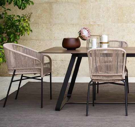 Looms Rope Gartenmöbel Pforzheim - Rope Dining Armstuhl Cricket