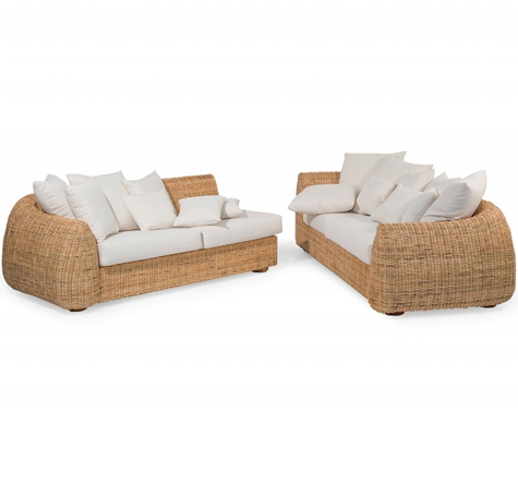 Looms Rattan Möbel Pforzheim - Rattan Ecksofa Mango indoor