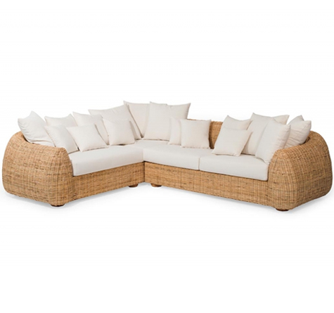 Looms Rattan Möbel Pforzheim - Rattan Ecksofa Mango indoor