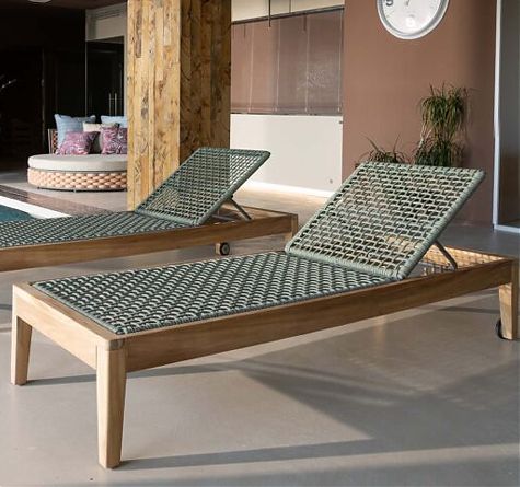 Looms Rope Gartenmöbel Pforzheim - Teak Sonnenliege Dakota