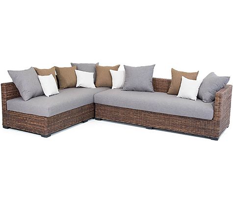 Looms Rattan Wintergartenmöbel Pforzheim - Rattan Ecksofa Gardone