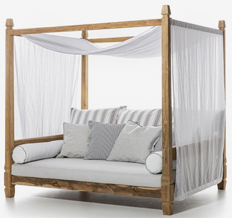 Looms Gartenmöbel Pforzheim - Teak Outdoor Himmelbett Jeko