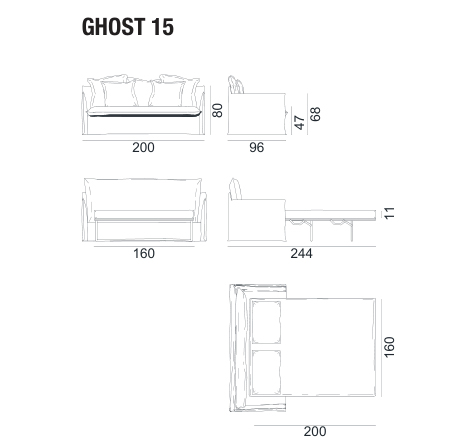 Looms Rattan Möbel Pforzheim - Schlafsofa Ghost