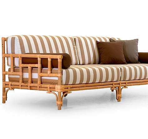 Looms Rattan Möbel Pforzheim - Rattan Couch Mediterraneo