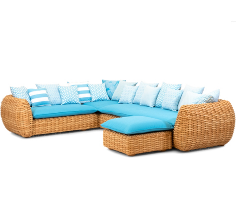 Looms Rattan Möbel Pforzheim - Rattan Ecksofa Bombay outdoor