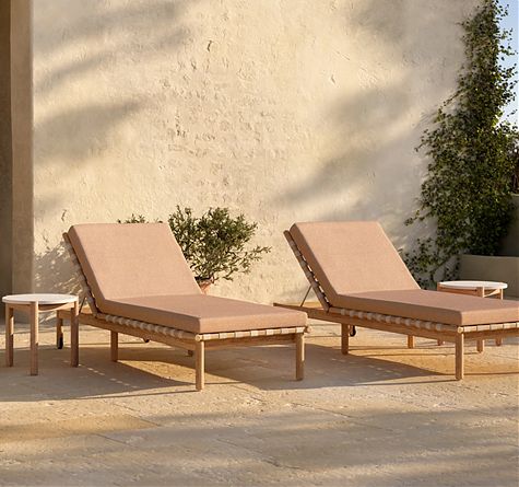 Looms Teakholz Gartenmöbel Pforzheim - Teak Sonnenliege Oda