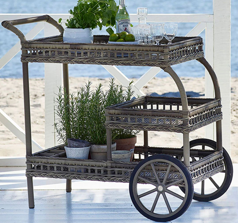 Looms Rattan Möbel Pforzheim - Rattan Servierwagen James