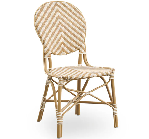 Looms Rattan Gartenmöbel Pforzheim - Rattan Stuhl Isabell chevron exterior