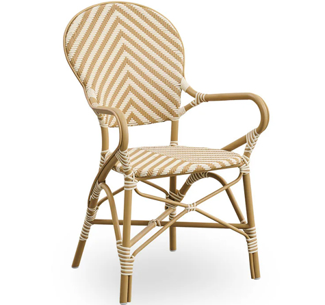 Looms Rattan Gartenmöbel Pforzheim - Rattan Stuhl Isabell chevron exterior