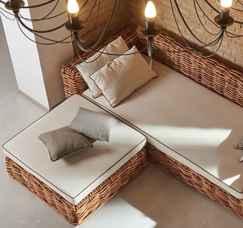 Looms Rattan Möbel Pforzheim - Rattan Divan Savana