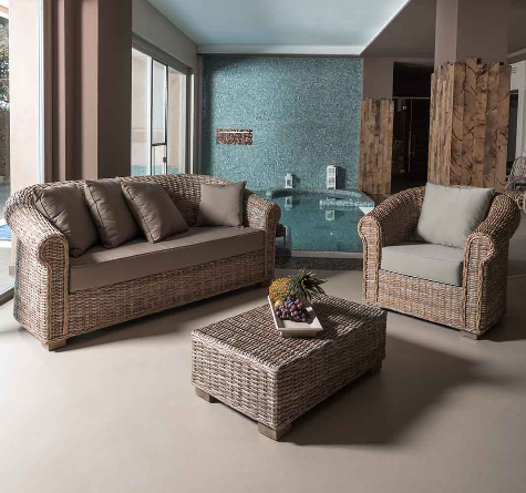 Looms Rattan Möbel Pforzheim - Rattan Sofa Queen