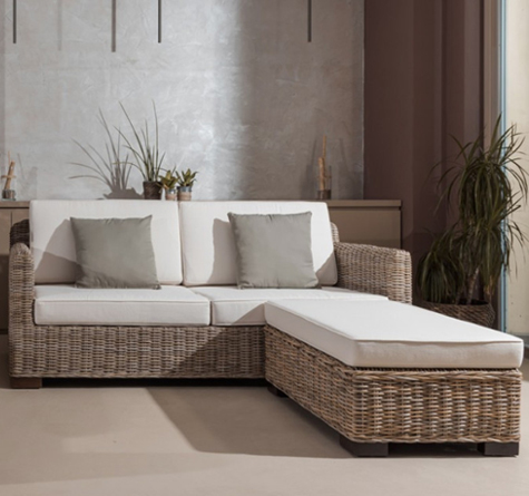 Looms Rattan Möbel Pforzheim - Rattan Sofa Cayman