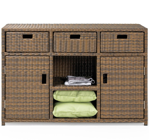 Looms Rattan Garten Möbel Pforzheim - Rattan Kommode outdoor