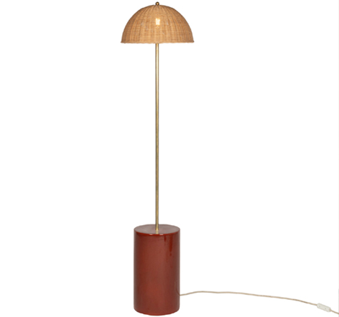 Looms Rattan Möbel Pforzheim - Rattan Stehlampe Arvin