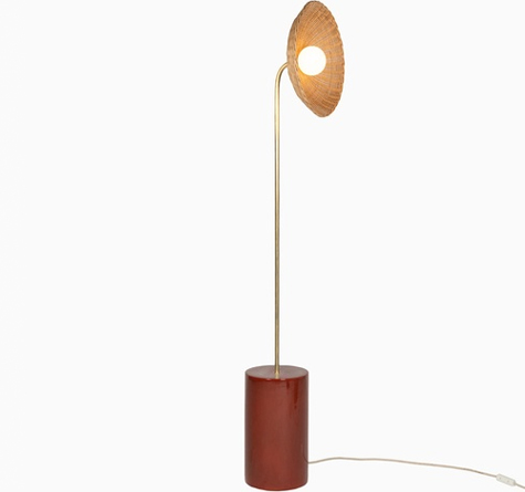 Looms Rattan Möbel Pforzheim - Rattan Stehlampe Arvin curved