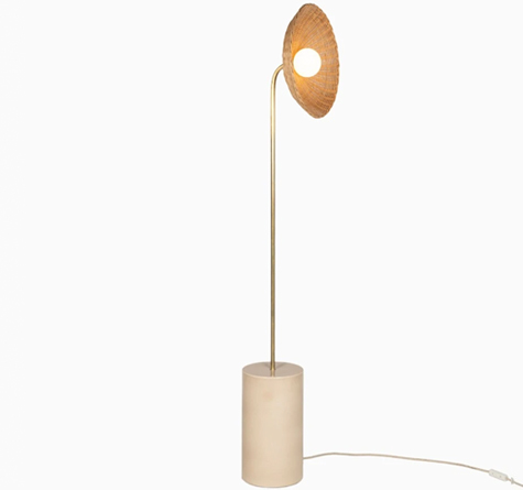 Looms Rattan Möbel Pforzheim - Rattan Stehlampe Arvin curved