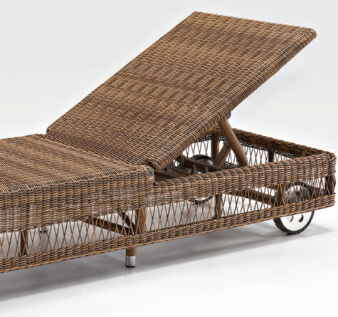 Looms Rattan Gartenmöbel Pforzheim - Rattan Sonnenliege Camille