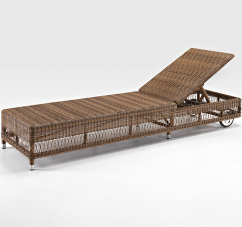 Looms Rattan Gartenmöbel Pforzheim - Rattan Sonnenliege Camille