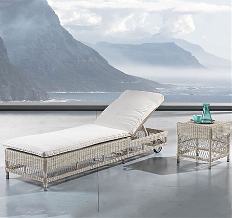 Looms Rattan Gartenmöbel Pforzheim - Rattan Sonnenliege Camille