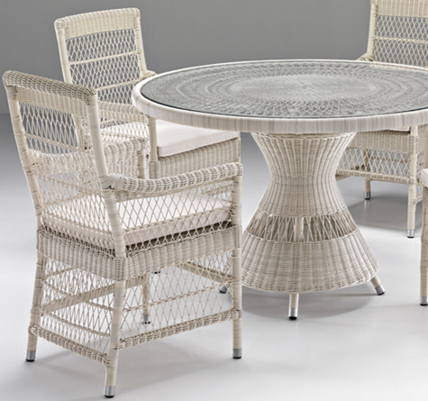 Looms Rattan Gartenmöbel Pforzheim - Rattan Esstisch Camille