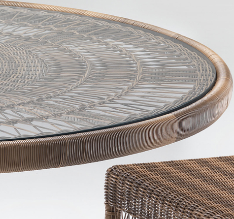 Looms Rattan Gartenmöbel Pforzheim - Rattan Esstisch Camille