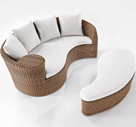 Looms Rattan Garten Möbel Pforzheim - Rattan Daybed Isla Bonita