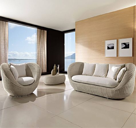 Looms Rattan Garten Möbel Pforzheim - Rattan Loungemöbel Movida