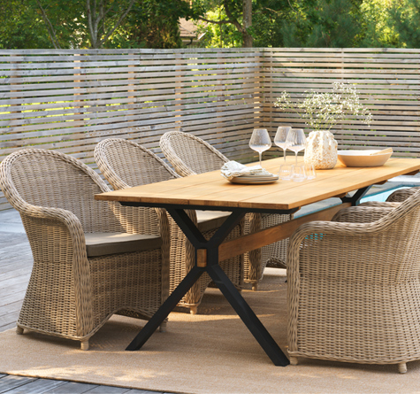 Looms Teakholz Gartenmöbel Pforzheim - Outdoor Teak Tisch Mark