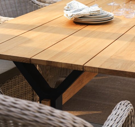 Looms Teakholz Gartenmöbel Pforzheim - Outdoor Teak Tisch Mark