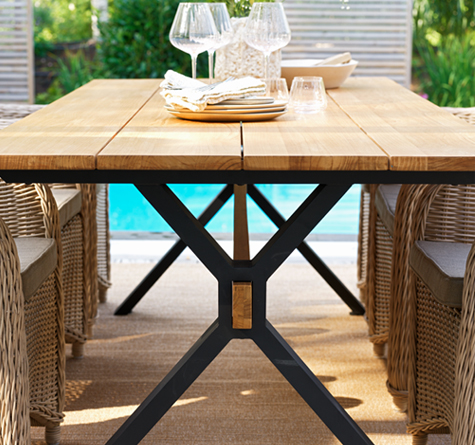 Looms Teakholz Gartenmöbel Pforzheim - Outdoor Teak Tisch Mark