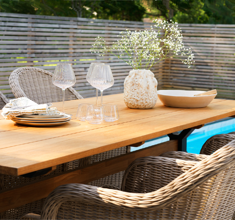 Looms Teakholz Gartenmöbel Pforzheim - Outdoor Teak Tisch Mark