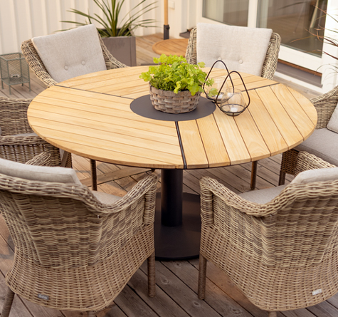 Looms Teakholz Gartenmöbel Pforzheim - Outdoor Teak Tisch Peace wood