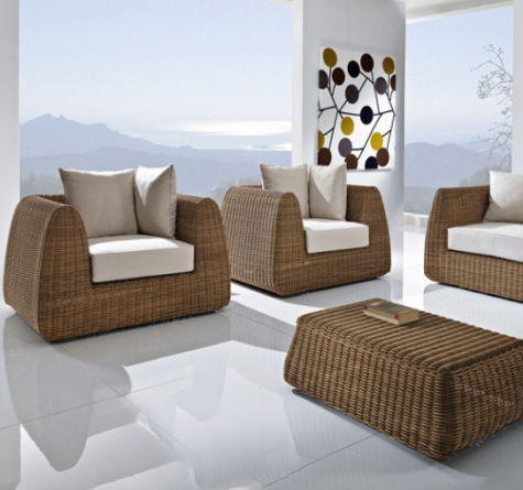 Looms Rattan Gartenmöbel Pforzheim - Rattan Lounge Cactus